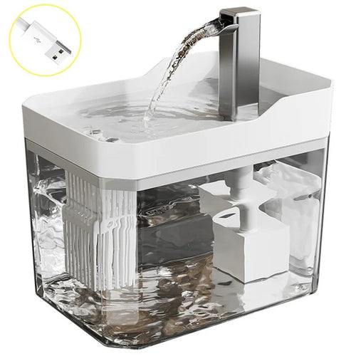 Your Cat Will Drink More — USB Fountain with Auto Filter & Anti-Dry Burn Protection